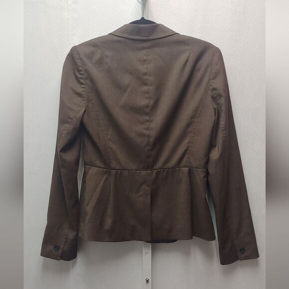 Banana Republic Fitted Blazer Sz 2 Brown - Picture 8 of 9